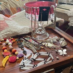 Elegant Silver Necklace with Pink Accents